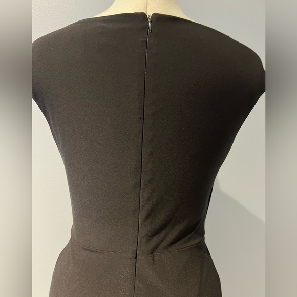 CATO Elegant Black Draped Sleeveless Dress Size 6 - Picture 2 of 13
